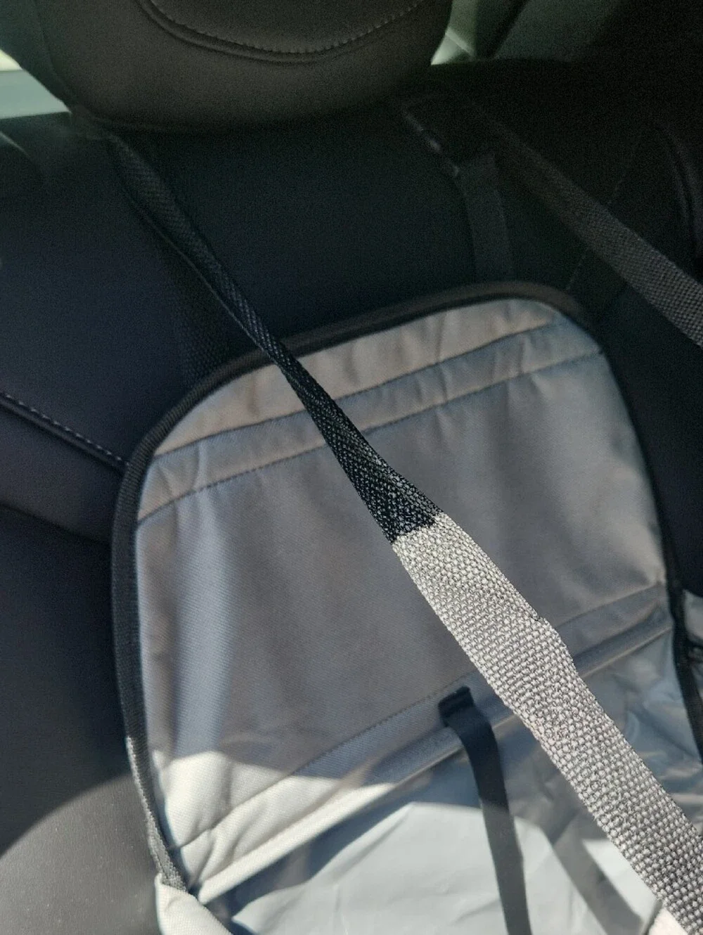 Gray Pet Booster Car Seat with Safety Straps